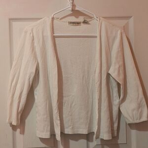 Aeropostale Cream Open Front Cardigan